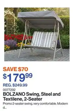 Patrick Morin BOLZANO Swing, Steel and Textilene, 2-Seater offer