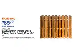 Patrick Morin Brown Treated Wood Privacy Fence Panel, 60 in. x 96 in offer