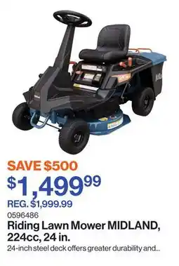 Patrick Morin Riding Lawn Mower MIDLAND, 224cc, 24 in offer