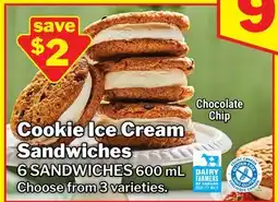 M & M Food Market Chocolate Chip Cookie Ice Cream Sandwiches offer