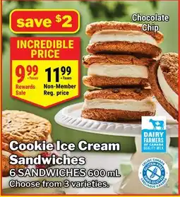 M & M Food Market Cookie Ice Cream Sandwiches offer