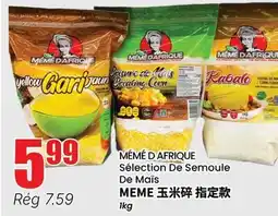 Btrust Supermarket MÉMÉ D'AFRIQUE Sélection De Semoule De Maïs offer