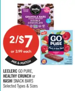 Shoppers Drug Mart LECLERC GO PURE, HEALTHY CRUNCH or KASHI SNACK BARS offer