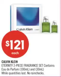 Shoppers Drug Mart CALVIN KLEIN ETERNITY 2-PIECE FRAGRANCE SET Contains: Eau de Parfum (100mL) and (30mL) offer