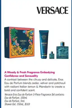 Shoppers Drug Mart Versace Eros Eau de Parfum 3-Piece Fragrance Set contains: offer