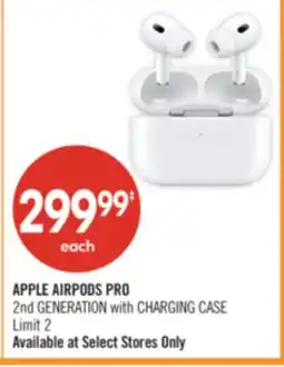 Shoppers Drug Mart APPLE AIRPODS PRO 2nd GENERATION with CHARGING CASE offer