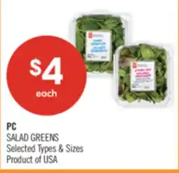 Shoppers Drug Mart PC SALAD GREENS offer