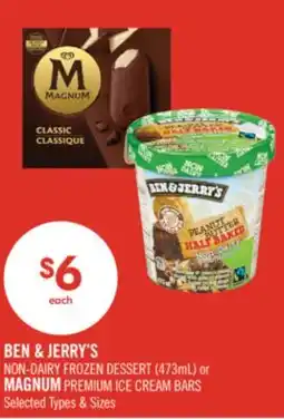 Shoppers Drug Mart BEN & JERRY'S NON-DAIRY FROZEN DESSERT (473 mL) OR MAGNUM PREMIUM ICE CREAM BARS offer