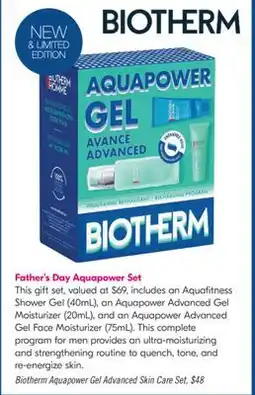 Shoppers Drug Mart Biotherm Aquapower Gel Advanced Skin Care Set offer