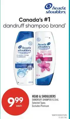 Shoppers Drug Mart HEAD & SHOULDERS DANDRUFF SHAMPOO offer