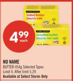 Shoppers Drug Mart NO NAME BUTTER offer