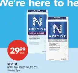 Shoppers Drug Mart NERVIVE NERVE PAIN RELIEF TABLETS offer