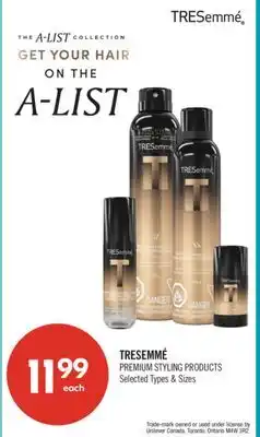 Shoppers Drug Mart TRESEMMÉ PREMIUM STYLING PRODUCTS offer