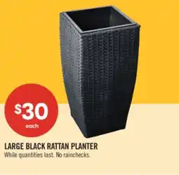 Shoppers Drug Mart LARGE BLACK RATTAN PLANTER offer