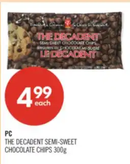 Shoppers Drug Mart PC THE DECADENT SEMI-SWEET CHOCOLATE CHIPS offer