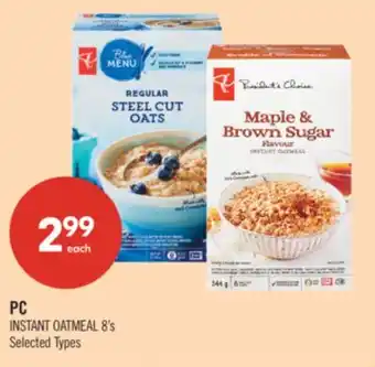 Shoppers Drug Mart PC INSTANT OATMEAL 8's offer