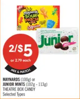 Shoppers Drug Mart MAYNARDS (100g) or JUNIOR MINTS (102g - 113g) THEATRE BOX CANDY offer