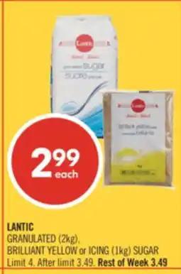 Shoppers Drug Mart LANTIC GRANULATED (2kg), BRILLIANT YELLOW or ICING (1kg) SUGAR offer