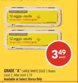Shoppers Drug Mart GRADE A LARGE WHITE EGGS offer