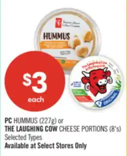 Shoppers Drug Mart PC HUMMUS (227g) or THE LAUGHING COW CHEESE PORTIONS (8's) offer