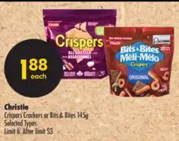 Shoppers Drug Mart Christie Crispers Crackers or Bits & Bites offer