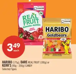 Shoppers Drug Mart HARIBO (175g), DARE REAL FRUIT (180g) or KERR'S (90g - 200g) CANDY offer