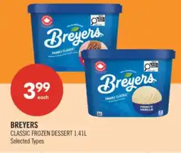Shoppers Drug Mart BREYERS CLASSIC FROZEN DESSERT offer