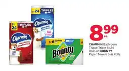 Rexall CHARMIN Bathroom Tissue Triple 8 = 24 Rolls or BOUNTY Paper Towels 3 = 6 Rolls offer