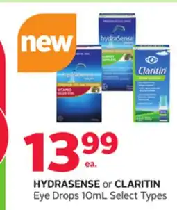 Rexall HYDRASENSE or CLARITIN Eye Drops offer