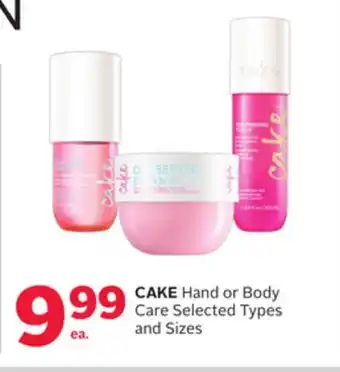 Rexall CAKE Hand or Body Care offer