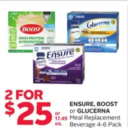 Rexall ENSURE, BOOST or GLUCERNA Meal Replacement Beverage offer