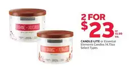 Rexall CANDLE-LITE or Essential Elements Candles 14.75oz offer