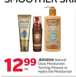 Rexall JERGENS Natural Glow Moisturizer, Tanning Mousse or Hydra Gel Moisturizer offer