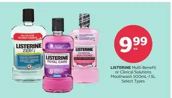 Rexall LISTERINE Multi-Benefit or Clinical Solutions Mouthwash offer