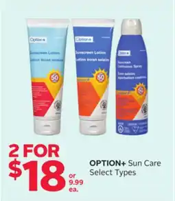 Rexall OPTION+ Sun Care offer