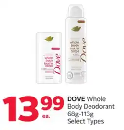 Rexall DOVE Whole Body Deodorant offer