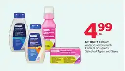 Rexall OPTION + Calcium Antacids or Bismuth Caplets or Liquids offer