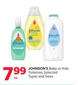 Rexall JOHNSON'S Baby or Kids Toiletries offer