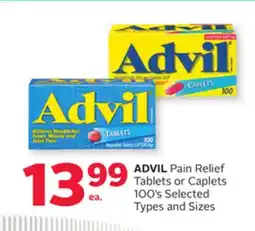 Rexall ADVIL Pain Relief Tablets or Caplets 100' s offer