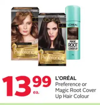 Rexall L'ORÉAL Preference or Magic Root Cover Up Hair Colour offer