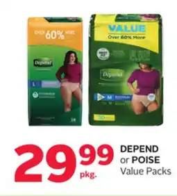 Rexall DEPEND or POISE Value Packs offer