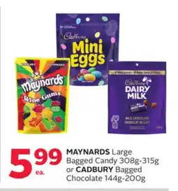Rexall MAYNARDS Large Bagged Candy 308g-315g or CADBURY Bagged Chocolate 144g-200g offer