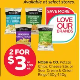 Rexall NOSH & CO. Potato Chips, Cheese Stix or Sour Cream & Onion Rings offer