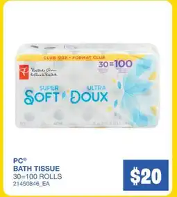 Wholesale Club BATH TISSUE, 30=100 ROLLS offer