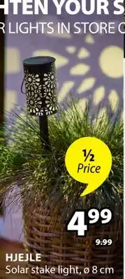 JYSK HJELE Solar stake light offer