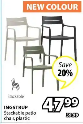 JYSK INGSTRUP Stackable patio chair offer