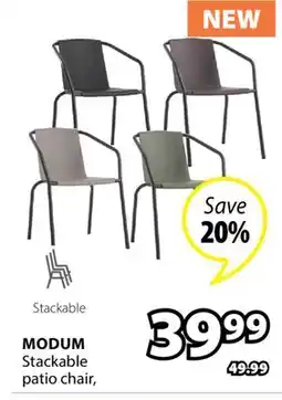 JYSK MODUM Stackable patio chair offer