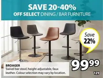 JYSK BROAGER Swivel bar stool offer
