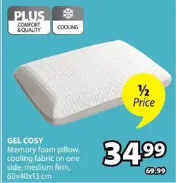 JYSK GEL COSY Memory foam pillow offer