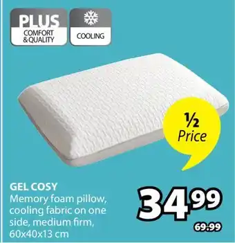 JYSK GEL COSY Memory foam pillow offer